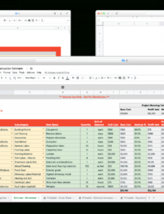 sample free construction cost estimate and proposal template proposal estimate template pdf