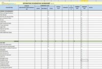 sample free construction estimating spreadsheet for building and home remodeling cost estimate template