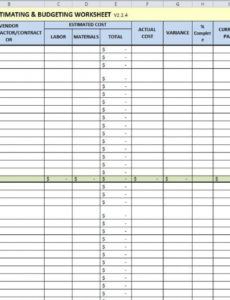 sample free construction estimating spreadsheet for building and home remodeling cost estimate template