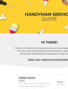 sample free handyman quote template  better proposals handyman estimate template example