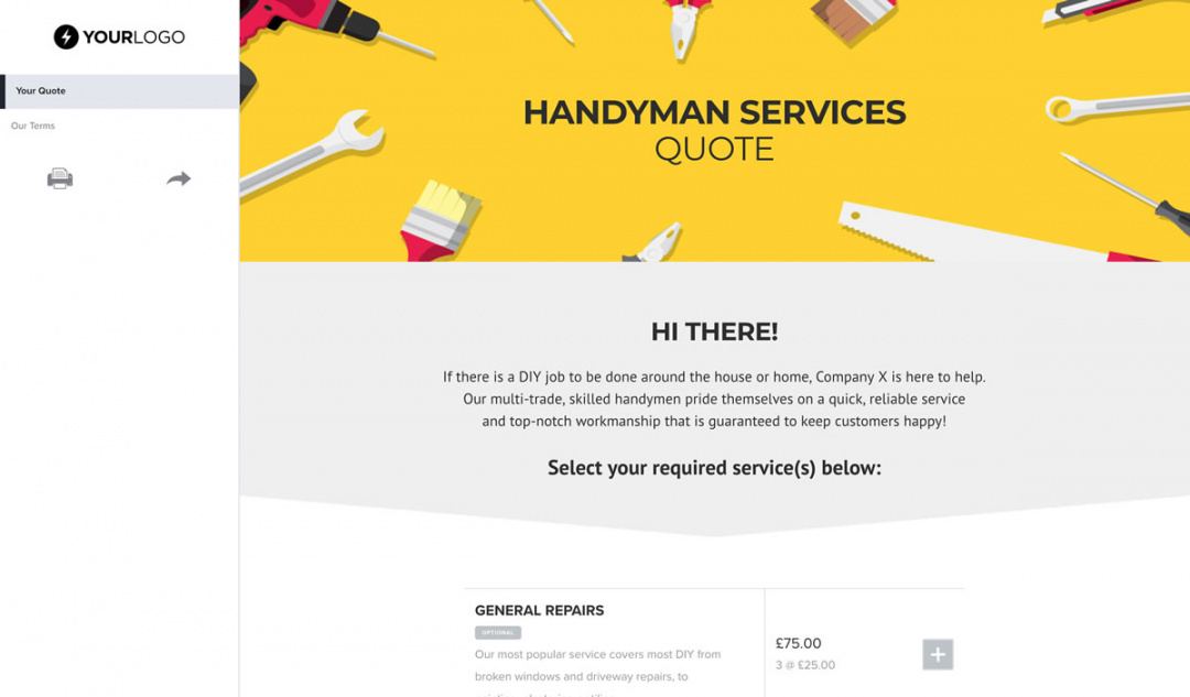 sample free handyman quote template  better proposals handyman estimate template example