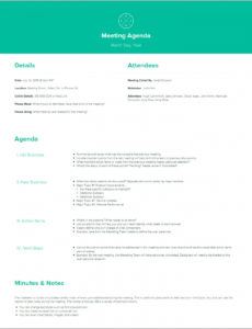 sample how to create a meeting agenda  xtensio online agenda template