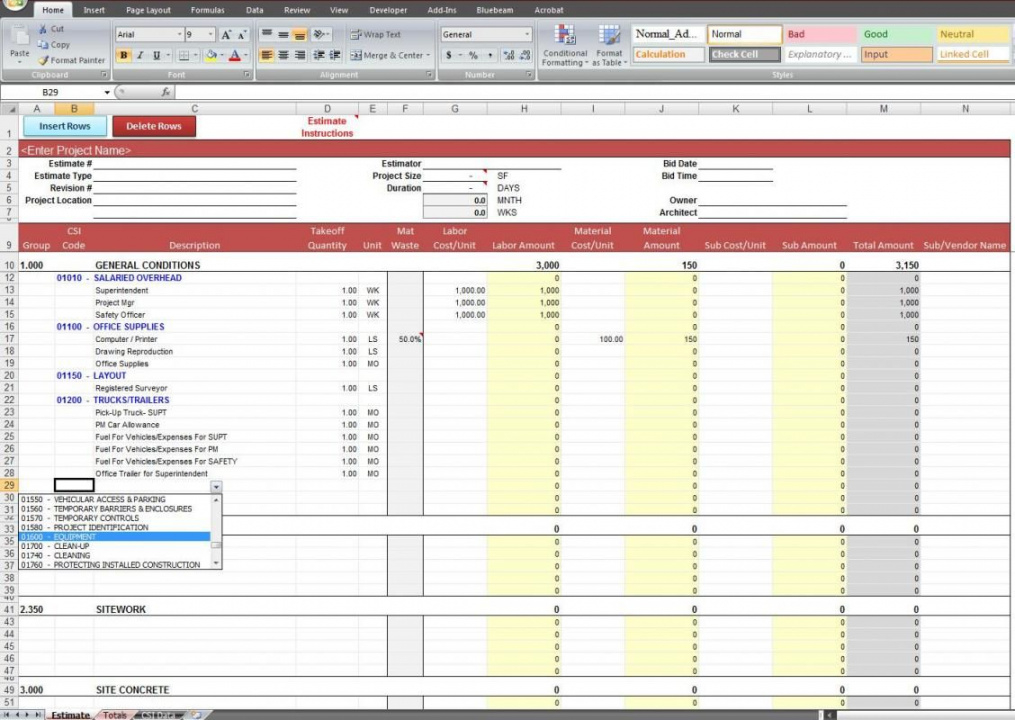 sample hvac estimating spreadsheet estimate template excel free air conditioning estimate template pdf