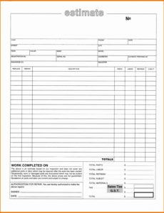 sample new estimate template free exceltemplate xls xlstemplate garage estimate template excel