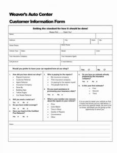 sample plantilla de formulario de cotización de seguro de automóvil garage estimate template excel