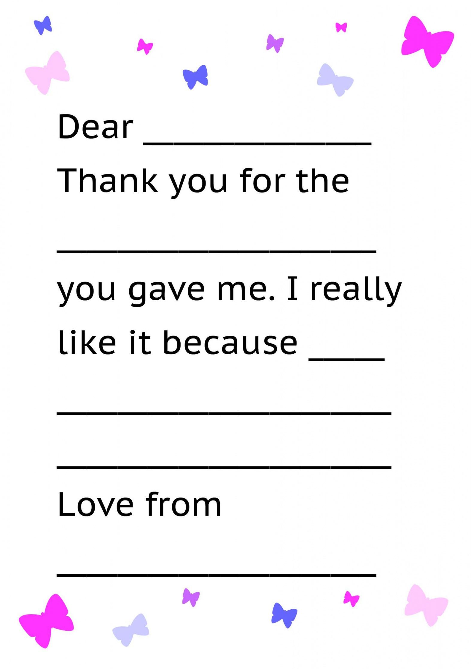 sample printable thank you card template  richery glow  letter kids thank you note template pdf