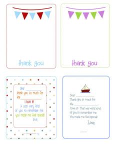 sample printable thank you cards  the house of hendrix  printable kids thank you note template doc