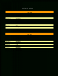 sample sample workshop agenda  how to create a workshop agenda workshop agenda template pdf