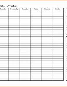 Hourly Agenda Template