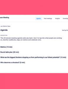 the 45minute team meeting agenda template  soapbox fun meeting agenda template excel