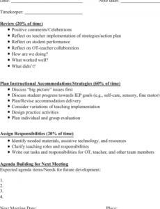 Planning Session Agenda Template