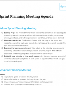 editable how to run a sprint planning meeting like a boss  meeting planning session agenda template