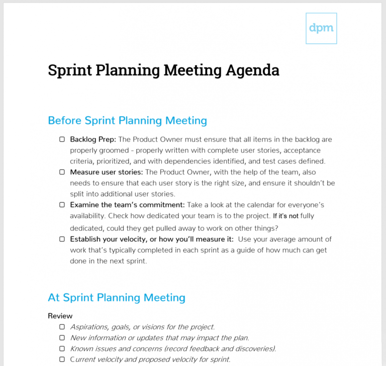 Editable How To Run A Sprint Planning Meeting Like A Boss Meeting