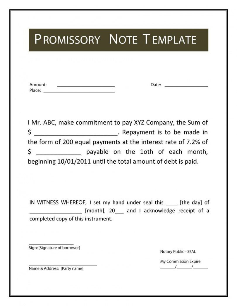 free download promissory note template 33  notes template legal promissory note template example