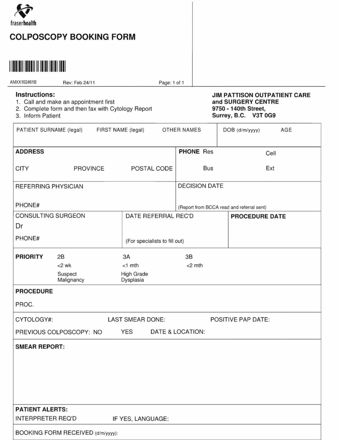 Procedure Note Template