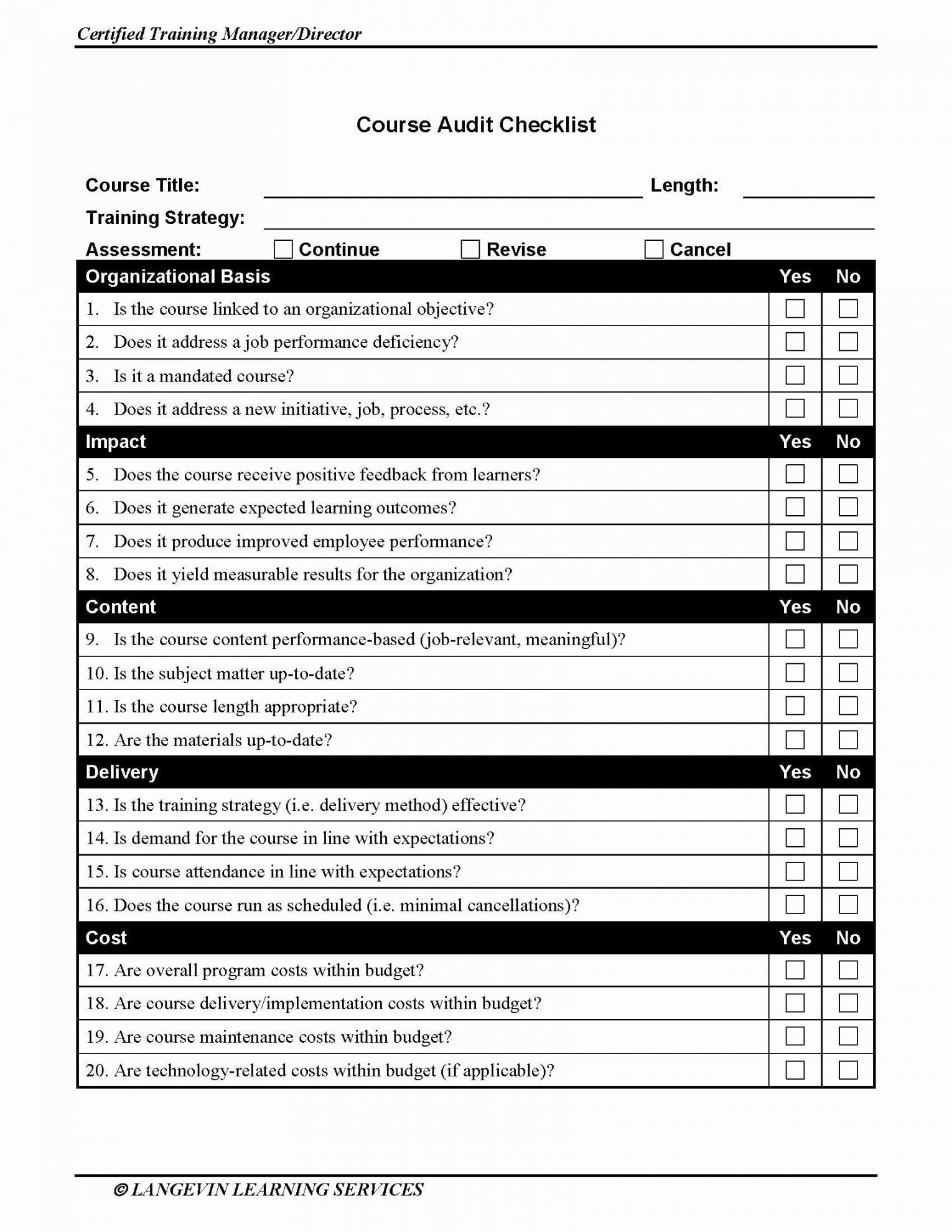 software training plan template fresh course audit checklist training course agenda template doc