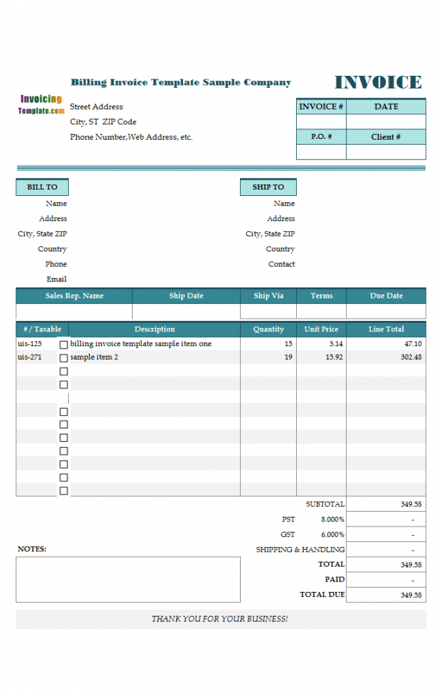 itemized-invoice-template