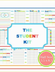 editable 51 student planner template free printable student agenda planner template example