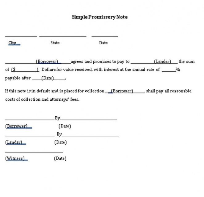 editable loan promissory note  promissory note loan business commercial promissory note template pdf