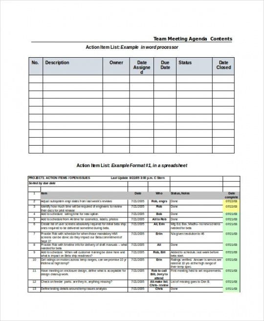 Free 10 Meeting Agenda Templates In Pdf Free Premium Team Meeting ...