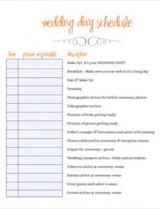 free 11 sample wedding schedules in pdf  ms word wedding reception agenda template pdf