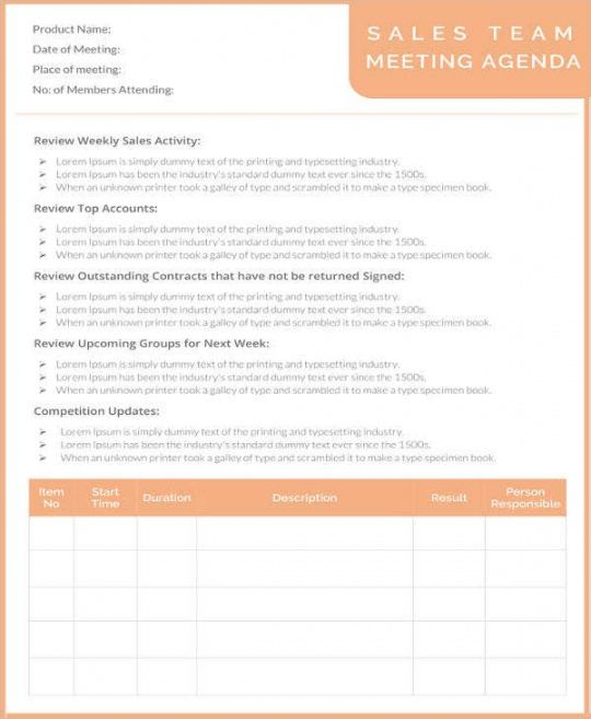free 51 meeting agenda templates  pdf doc  free  premium team meeting agenda template