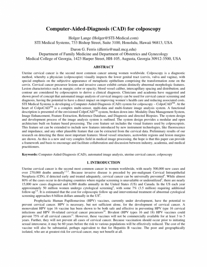 free printable pdf computeraideddiagnosis cad for colposcopy colposcopy procedure note template example