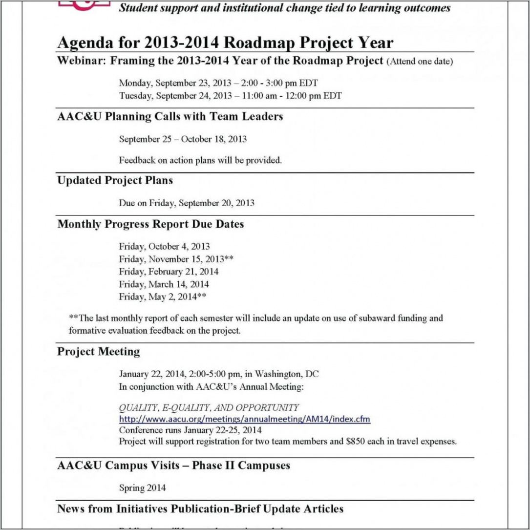 It Steering Committee Agenda Template