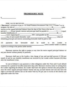 printable 27 promissory note templates  sample templates line of credit promissory note template example