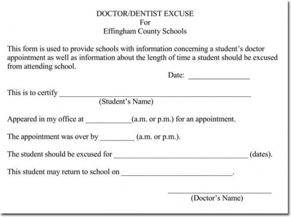 printable dental notes templates  professional template collections doctors excuse note for work template