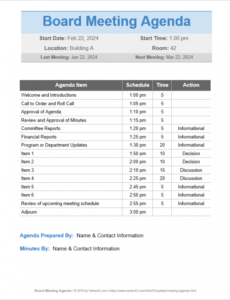 Sales Meeting Agenda Template Word