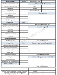 printable painters business estimate form commercial construction estimate template doc