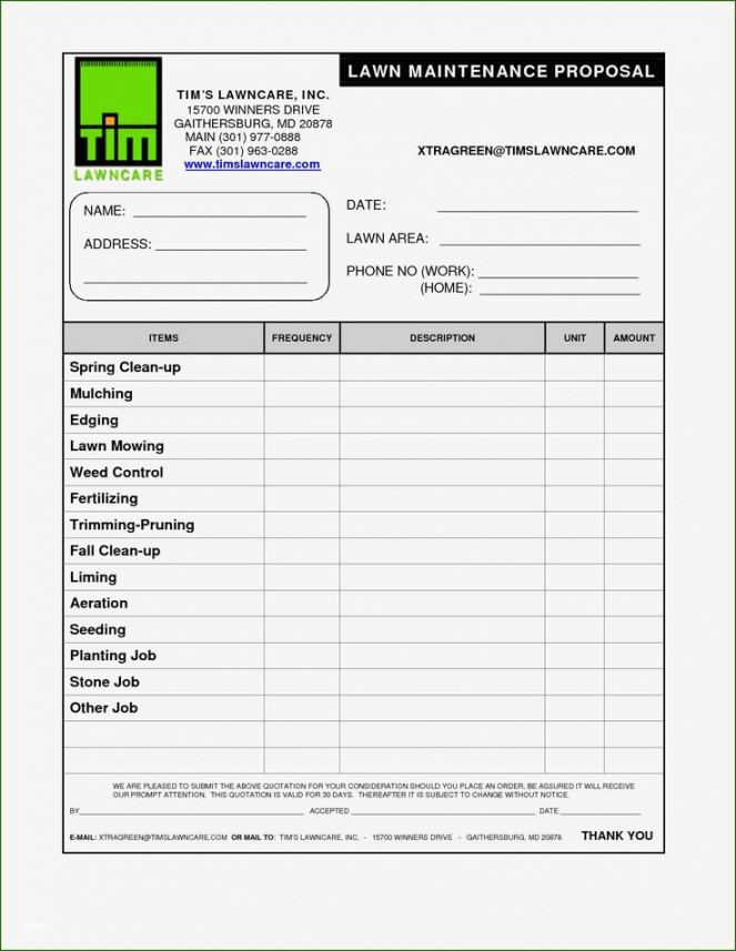 sample 12 excellent lawn care bid sheet template in 2020  lawn lawn service estimate template sample