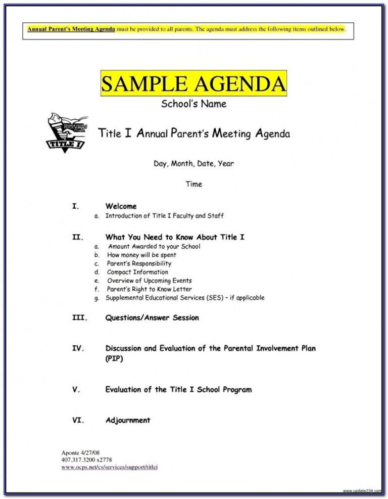 school board meeting agenda sample