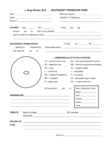 sample worksheet for colposcopy for providers  fill online colposcopy procedure note template word