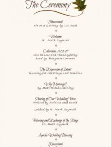 wedding reception program sample  service  wedding wedding reception agenda template example