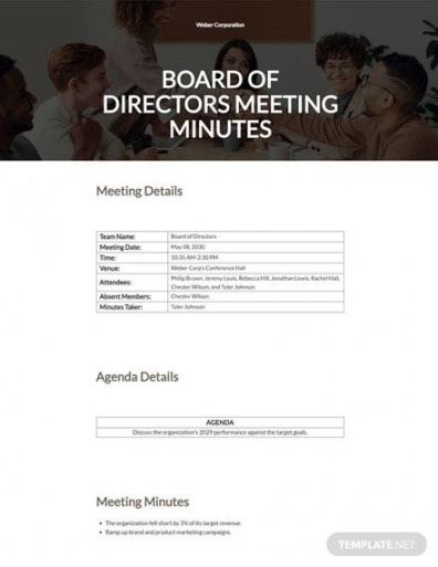 first nonprofit board meeting agenda template