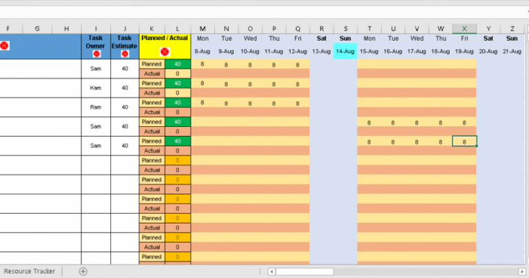 Printable Sprint Planning And Tracking Excel Template Free Download ...