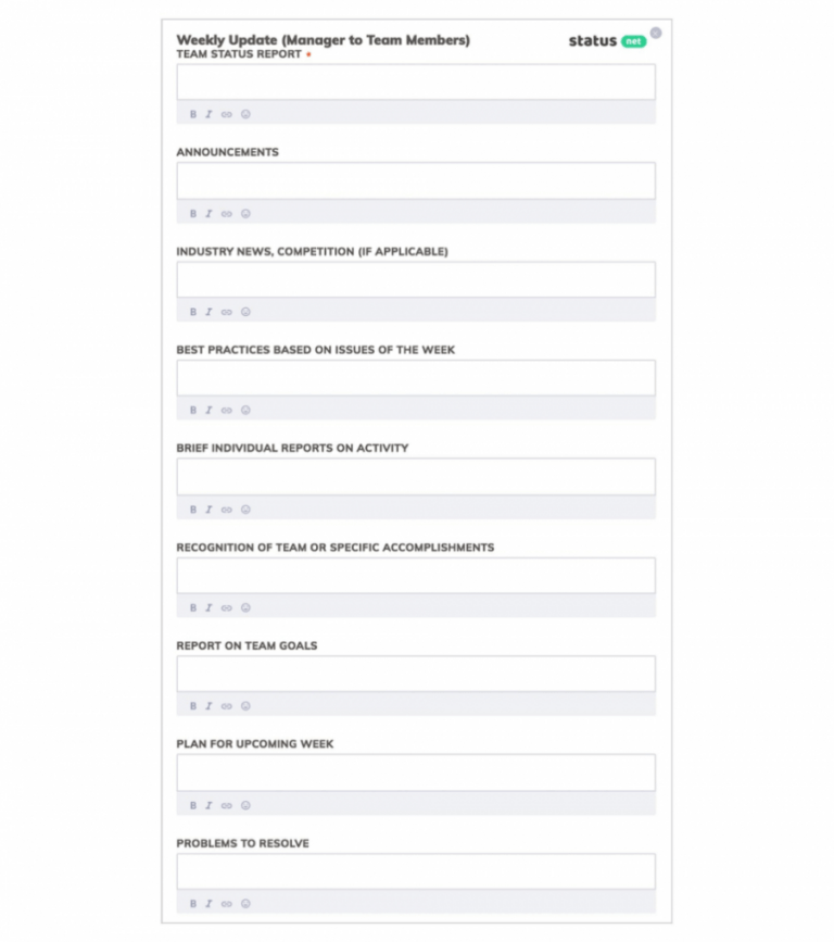 Sample Awesome Weekly Status Report Templates Free Download In Project