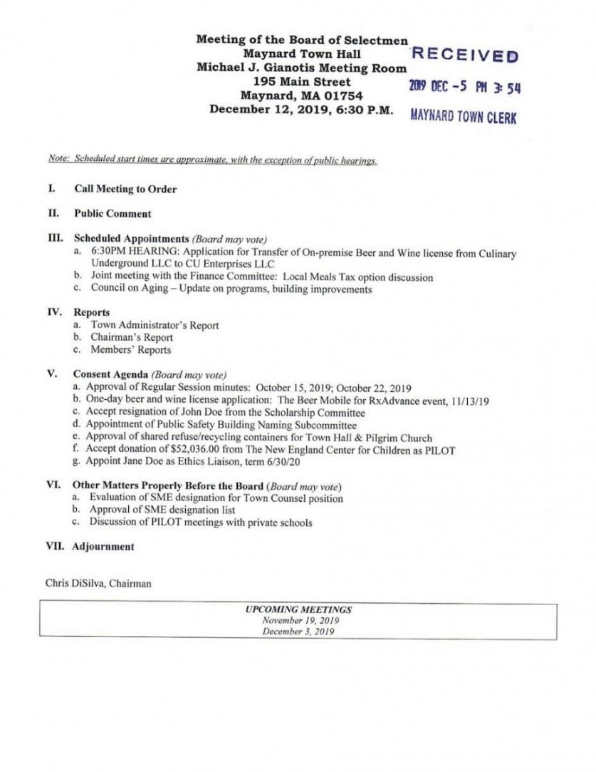 sample open meeting law guidelines notice of meetings and teacher staff meeting agenda template