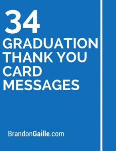 101 graduation thank you card messages  thank you card grad party thank you note template word