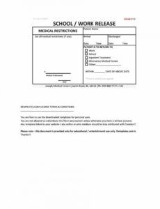 42 fake doctor&amp;#039;s note templates for school  work fake doctors note template for work example