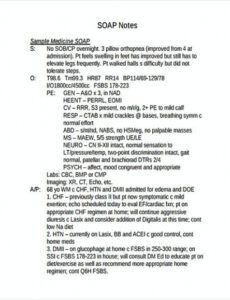 46 free download soap note template for your medical note sample soap note template excel