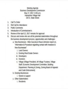 46 meeting agenda templates  free  premium templates business plan meeting agenda template pdf