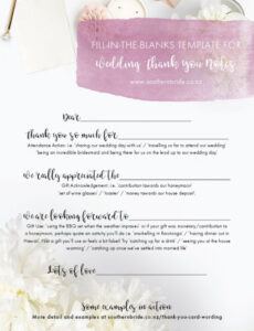 7 thank you card wording ideas  a template to make wedding gift thank you note template