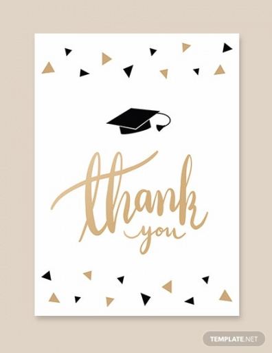 8 graduation thankyou cards  psd ai  free  premium graduation gift thank you note template word