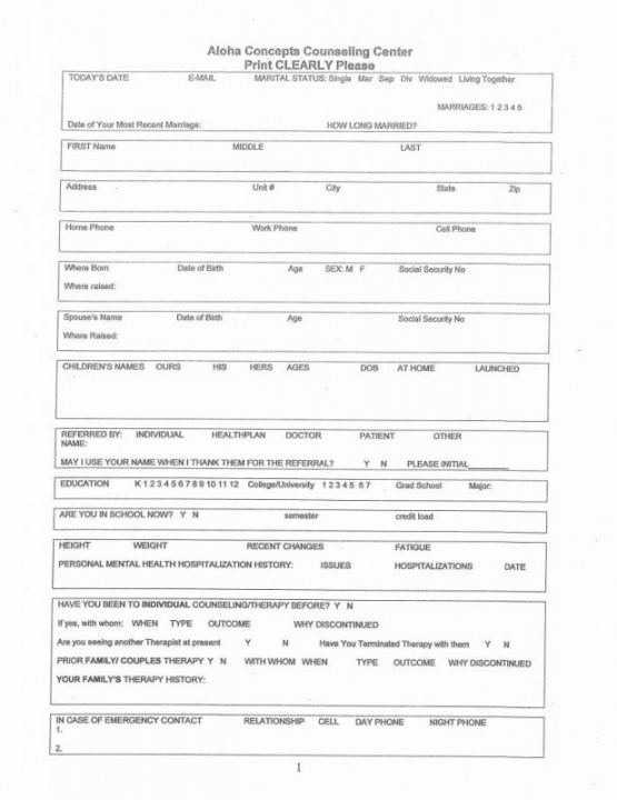 counseling intake form  template business couples therapy progress note template excel