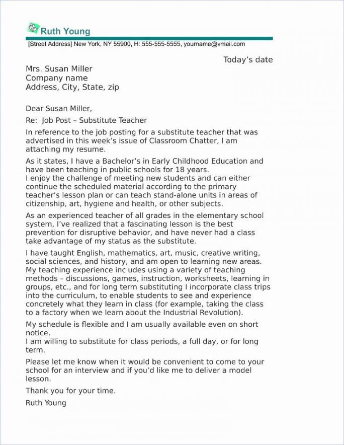 cover letter template for substitute teachers substitute teacher note template