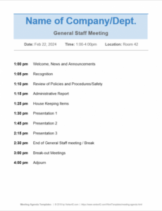 editable 10 free meeting agenda templates  word and google docs basic meeting agenda template excel