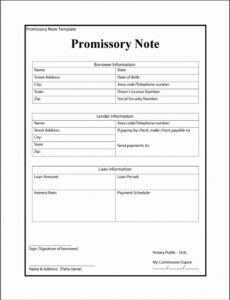 editable 9 promissory note templates  sampletemplatess personal loan promissory note template
